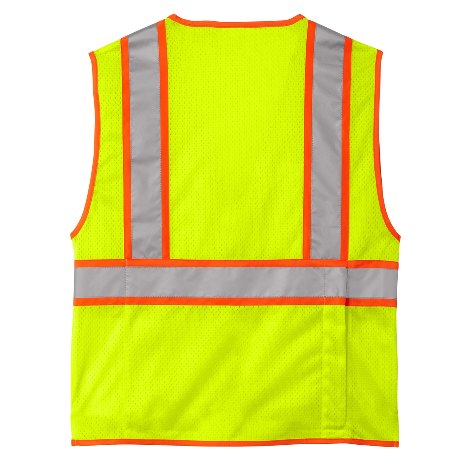 High Visibility Safety Vests for Men, Hi Vis Safety Vests Work Reflective Vest with Pockets Mesh Zipper ANSI Type 107 Class 2, Safety Yellow 2XL