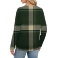 thumbnail image 5 of Nokdvo Sweatshirts Women Lightweight Plaid Crew Neck Pullover Long Sleeve Casual Loose Fitting T Shirts,Green S, 5 of 5