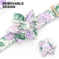 thumbnail image 3 of Pet Artist Personalized Floral Nylon Dog Collar with Big Flower Customized Metal Buckle Engraved for Pets, 3 of 10