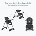 thumbnail image 5 of Dream On Me Solid Times High chair, Compact & Sleek High Chair, Multiple Recline and Height Positions, Lightweight Portable Highchair, In Black, 5 of 10