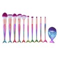 thumbnail image 2 of Makeup Brush Set 11pcs, Premium Synthetic Mermaid Make Up Brushes, 2 of 5