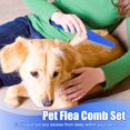 thumbnail image 4 of Pet Flea Combs, Flea Combs, 7 Pcs Stainless Steel Flea Lice Comb for Small, Medium and Large Pets (Blue), 4 of 8