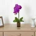 thumbnail image 3 of Nearly Natural 24" Orchid Phalaenopsis Artificial Flower Arrangement in Vase, Mauve, 3 of 4