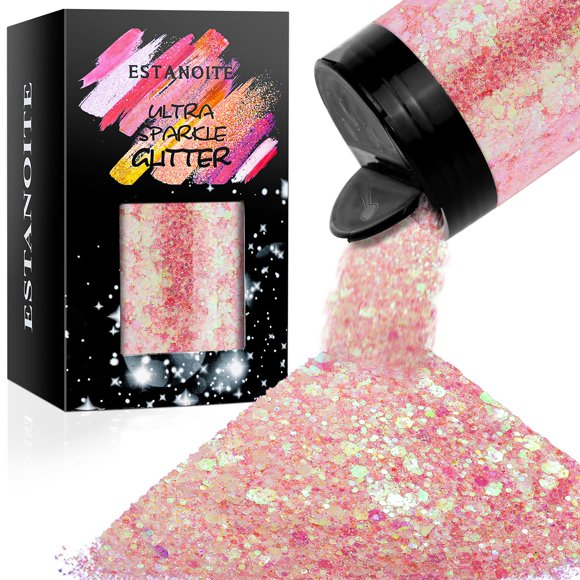 Glitter Estanoite 160 g Rosa Bebé Iridiscente Chunky