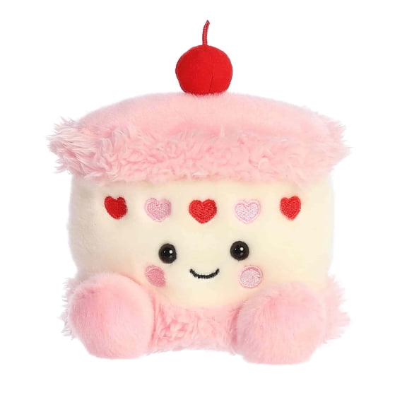 Aurora - Mini Pink Adorable Stuffed Animal - 5" Jubi Heart Cake - Palm Pals