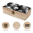 thumbnail image 3 of 7.9×2.3 In Wooden Boxes Durable Easy To Use Dustproof Prevent Slippery Delicate And Cabinet Skulls And Plaid, 3 of 8