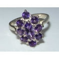 thumbnail image 4 of LBG British Made 925 Sterling Silver Amethyst ring Womens Statement Ring - 33 size options - Size 11.75, 4 of 8
