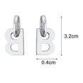 thumbnail image 5 of SmartBy 1 Pair Dangle Earrings Metal B Letter Decoration Jewelry Exaggerated All Match Pendant Earrings for Dating, 5 of 7