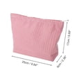 thumbnail image 2 of Unique Bargains 1 Pc Seersucker Stripes Makeup Bag Red White Polyester, 2 of 5