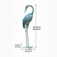 thumbnail image 2 of 34 Inch Crane Statue for Garden Decor, Standing Heron Statue Garden Sculpture, Metal Bird Statue Yard Art for Backyard, Patio, Pool, Lawn, Cyan, 2 of 7