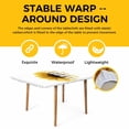 thumbnail image 4 of Yellow Sunflower Table Cloths for 4 Foot Rectangle Tables, Floral Rustic White Quotes Patio Waterproof Elastic Fitted Tablecloths, Washable Rectangular Table Cover for Camping, 4 of 8