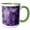 Green/White, variant on 3drose, Modern Purple Cross Hatch Brush Strokes Pattern, 11oz Magic Transforming Mug