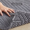 thumbnail image 3 of BULULOM Bathroom Rug - Ultra Soft Non Slip Waffle Bath Mat, Bathroom Decor with Tassels, Herringbone Texture Absorbent, achine Washable,20"*30" Grey, 3 of 11