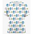 thumbnail image 5 of Camiseta de uniforme de trabajo de enfermera Camiseta de uniforme de trabajo de mujer Camiseta de manga corta con cuello en V Estampado de Toy Story de Disney Bolsillo de manga corta, 5 of 5