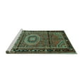 thumbnail image 2 of Ahgly Company Machine Washable Indoor Rectangle Persian Turquoise Blue Traditional Area Rugs, 2' x 4', 2 of 4