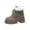 Gray, variant on Dasayo Furry Womans Boots Chunky Ankle Black Lace up Slip on Low Heel Snow Shoes Ladies Shoes 36