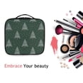 thumbnail image 6 of FORMRS Travel Makeup Bag Large Capacity Train Case Cosmetic Organizer with Adjustable Dividers, New Year Tree Pattern, 6 of 8