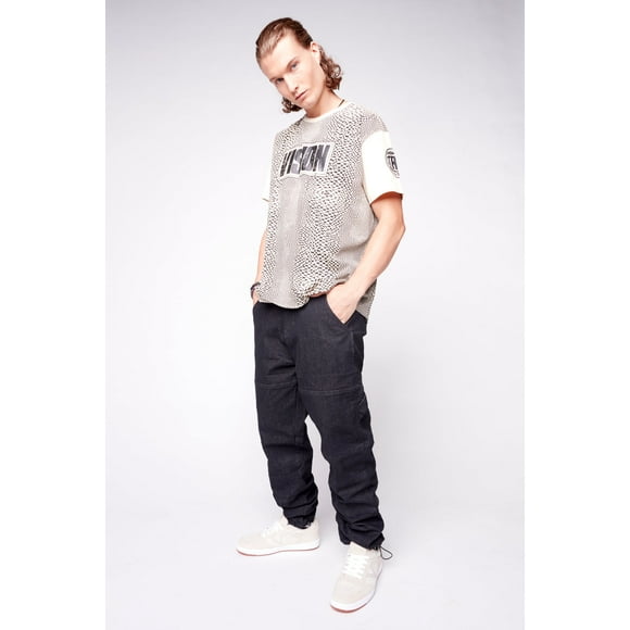 VISION STREET WEAR OLI - Straight Leg Denim With Adjustable Bottom Hem-Grey
