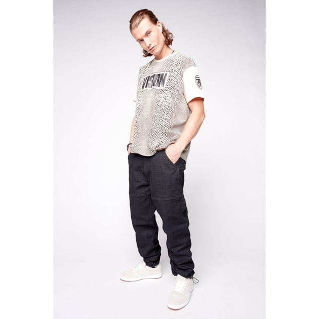 VISION STREET WEAR OLI - Straight Leg Denim With Adjustable Bottom Hem-Grey