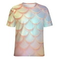 thumbnail image 5 of Mermaid Fish Scales Women's T-Shirt Short Sleeve T Shirts Tops Tee Ladies Loose T, 5 of 6