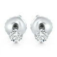 thumbnail image 4 of Pompeii 1/4 Ct Diamond Screw Back Studs 14k White Gold Lab Grown Eco Friendly, 4 of 7