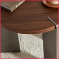 thumbnail image 3 of Modern Walnut Wood Coffee Table with Black Metal Feet – Eco-Friendly, Easy-Clean Laminate Top for Living Room, 3 of 9