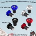 thumbnail image 2 of 22mm Motorcycle Handlebar Hand Grip End Cap, Personalized and Colorful Slider Cap Plug Aftermarket Parts Universal.Make Your Unique.2Pcs. Red -, 2 of 6