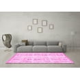 thumbnail image 3 of Ahgly Company Indoor Square Abstract Pink Modern Area Rugs, 5' Square, 3 of 4