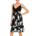 thumbnail image 6 of safuny Women's Trendy Midi Loose Sundress Floral Printed Sleeveless Round Neck Dress Elegant Beach Leisure Retro Holiday Clothing Fashion Summer Clearance, 6 of 9