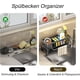 thumbnail image 3 of Kitchen storage and organization, stainless steel sink organizer with self-draining tray, space for sponge holder, towel rack, great accessory for dar, 3 of 5