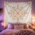 thumbnail image 2 of Radial Floral Mandala With Occupies Entire Pale Soft, Mystical Fantasy for Space Lovers, Galaxy Room Decor, Mother's Day Gift, Tapestry Wall Hanging for Bedroom and Dorm, 2 of 7
