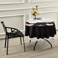 thumbnail image 7 of SKYSONIC Valentines Day Cat Round Tablecloth 60inch Indoor Wrinkle Free, I Meow You Circular Lace Table Cover Washable for Kitchen Dining Decor, 7 of 7