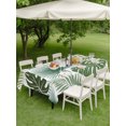 thumbnail image 5 of 54x80 Inch Outdoor Tablecloth with Umbrella Hole Zipper Rectangle Dark Green Palm Leaves Rectangular Tablecloths Outside Waterproof Tropical Botanical Summer Patio Table Cloth Cover for Picnic Party, 5 of 8