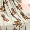 thumbnail image 3 of Dachshund Footprint Blanket,Comfortable Soft Flannel Throw Blanket,All Season,Warm Lightweight Blankets for Sofa Bed Couch Living Room Chair,30"x40"(80x100cm), 3 of 4