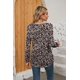 thumbnail image 3 of La túnica de las mujeres remata las camisetas largas de la manga del soplo estampado floral plisado, 3 of 7