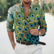 thumbnail image 1 of Camisa informal cómoda con botones para hombre, camisa de playa de verano, manga larga, cuadros, solapa con bloques de color, hawaiana Vaion, 1 of 6