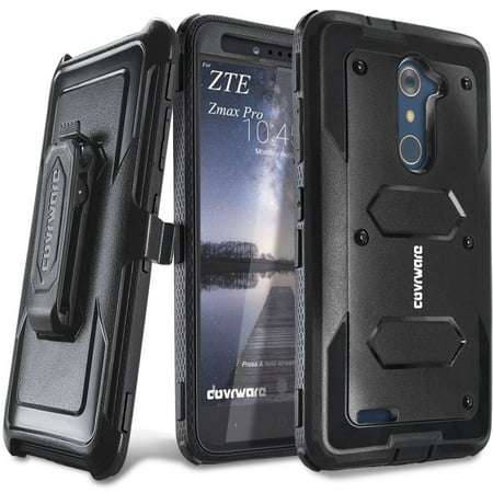COVRWARE® ZTE ZMAX PRO - [Aegis Series] w/ [Built-in Screen Protector] Heavy Duty Full-Body Rugged Holster Armor Case [Belt Swivel Clip][Kickstand]For ZTE ZMAX PRO (2016 Release) / ZTE Carry,