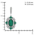 thumbnail image 2 of 6 3/4 Carat T.G.W. Emerald And White Diamond Accent Sterling Silver 3-Piece Jewelry Set, 2 of 7