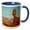 Blue/White, variant on 3drose, Balanced Rock at Sunset, Arches National Park, Utah, 11oz Two-tone Green Mug