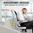 thumbnail image 6 of IPKIG Foldable Office Chair - Home Office Desk Chairs with Wheels and Flip-Up Arms - Ergonomic Backrest Mesh Computer Chair Adjustable Swivel Rolling Home Executive (White), 6 of 8