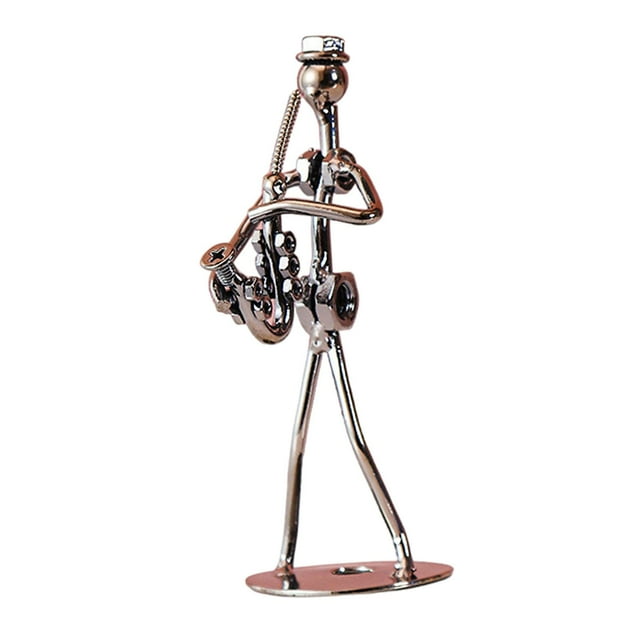 ZheElen Mucal Man Statue Mucian Player is a Musical Man Sculpture for Table Living Room Bookshelf Cello