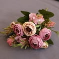 thumbnail image 3 of Artificial Flower DIY Stimulated Silk Pretty Table Fake Garden Flower for Home-Purple, 3 of 9