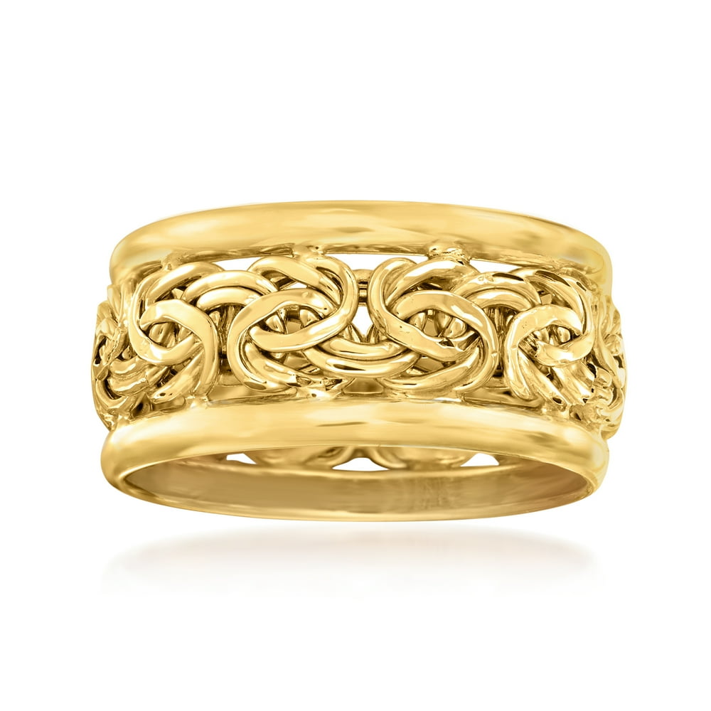 RossSimons RossSimons 14kt Yellow Gold Bordered Byzantine Ring