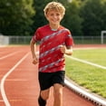 thumbnail image 2 of mgoYE Boys Loose Athletic Short-Sleeve Shirt and Active Mesh Shorts Set Size 13-14 Years, 2 of 7