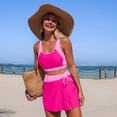 thumbnail image 6 of Women High Waisted Bikini Sets Color Block Swimsuits Two Piece Bathing Suit 2026 Hot Pink XL, 6 of 7