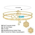 thumbnail image 2 of IEFSHINY Initial Bracelet for Women 14K Gold Plated Turquoise Bracelets for Women Teen Girls Ankle Foot Jewelry Gifts, 2 of 5
