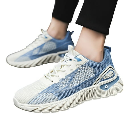 Mepaouo Mesh Running Shoes for Men Soft Sole Breathable Fashion Walking Shoes Comfy Mesh Sneakers