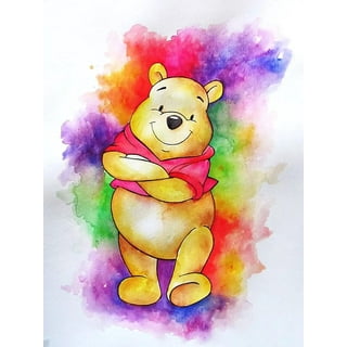 5D Diamond Painting Full Drill, 16 inchx12 inch Winnie Ther Pooh DIY Diamond Painting by Number Kits, Pooh Bear Rhinestone Crystal Drawing Gift for