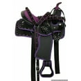 thumbnail image 3 of RIDEX Purple Horse Saddle | Lightweight Patent Synthetic Race Exercise Saddle with Stirrup & Strap – Comfortable, Durable, and Easy to Use[ Size: 19], 3 of 4