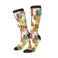 thumbnail image 2 of Fotbe Hawaiian Pineappl print Women's Men's Novelty Crew Socks Cotton Socks Knee High Socks for Walking,Running,Nurses,Pregnancy, 2 of 9